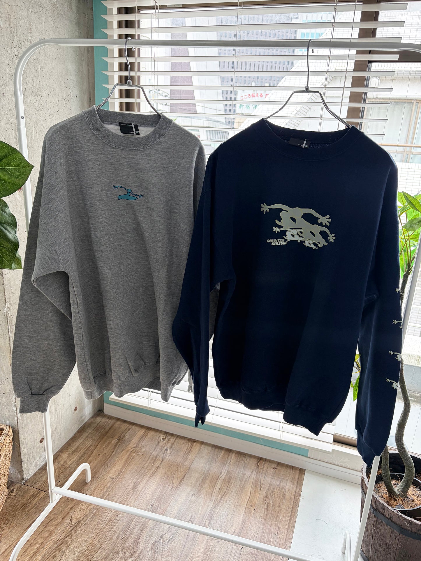 【Legend surf collection】Dead stock onewash 90's counter culture sweat shirt gray size L