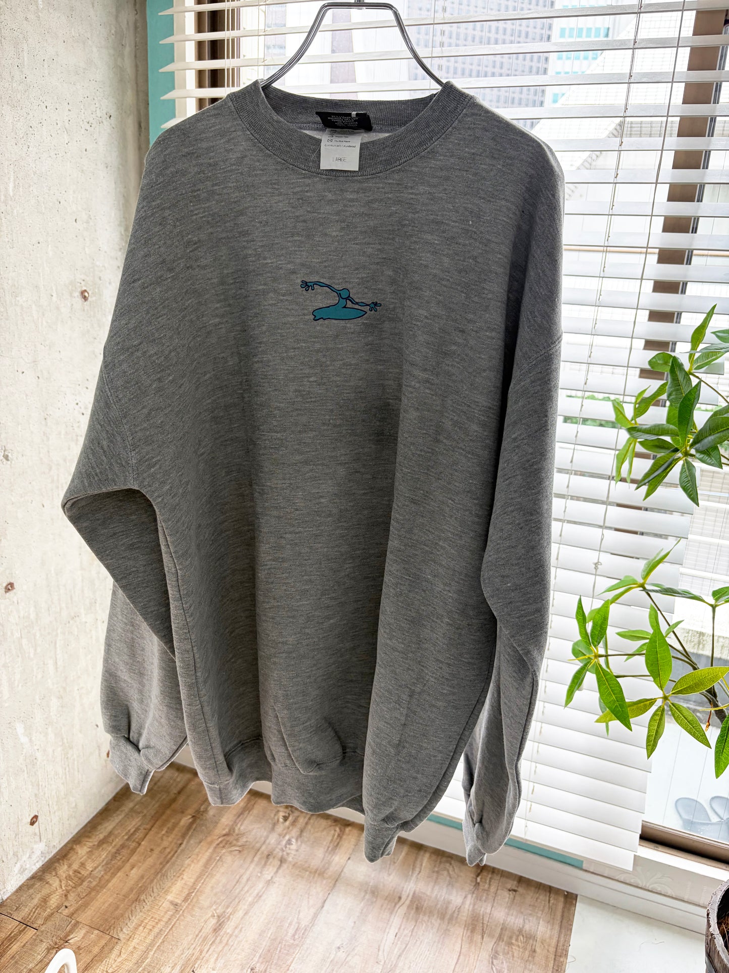 【Legend surf collection】Dead stock onewash 90's counter culture sweat shirt gray size L