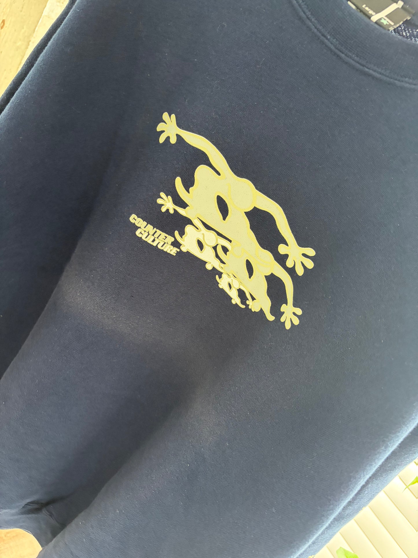 【Legend Surf Collection】Dead Stock onewash90's Counter Culture Sweat shirts Navy sizeL