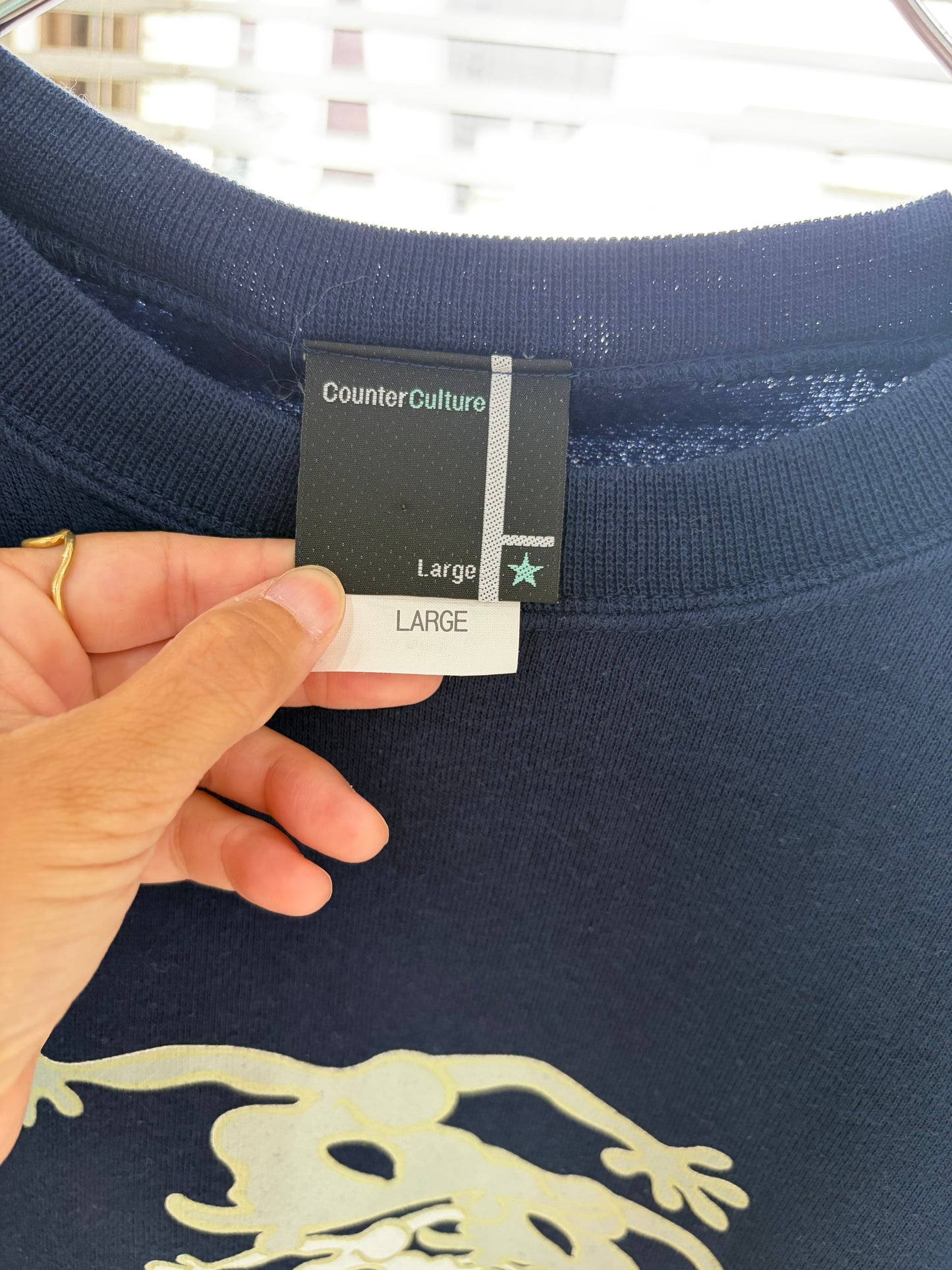 【Legend Surf Collection】Dead Stock onewash90's Counter Culture Sweat shirts Navy sizeL