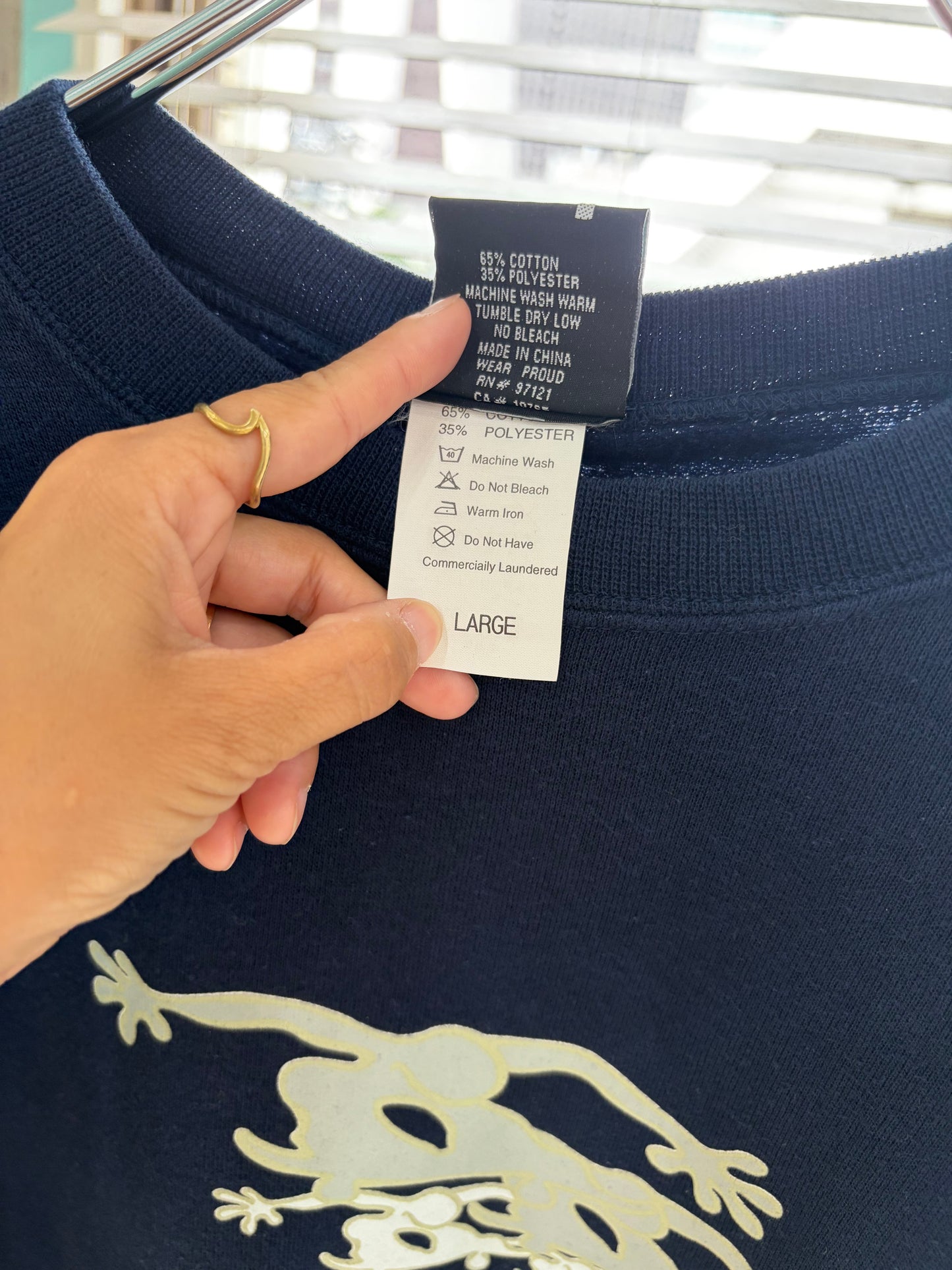 【Legend Surf Collection】Dead Stock onewash90's Counter Culture Sweat shirts Navy sizeL