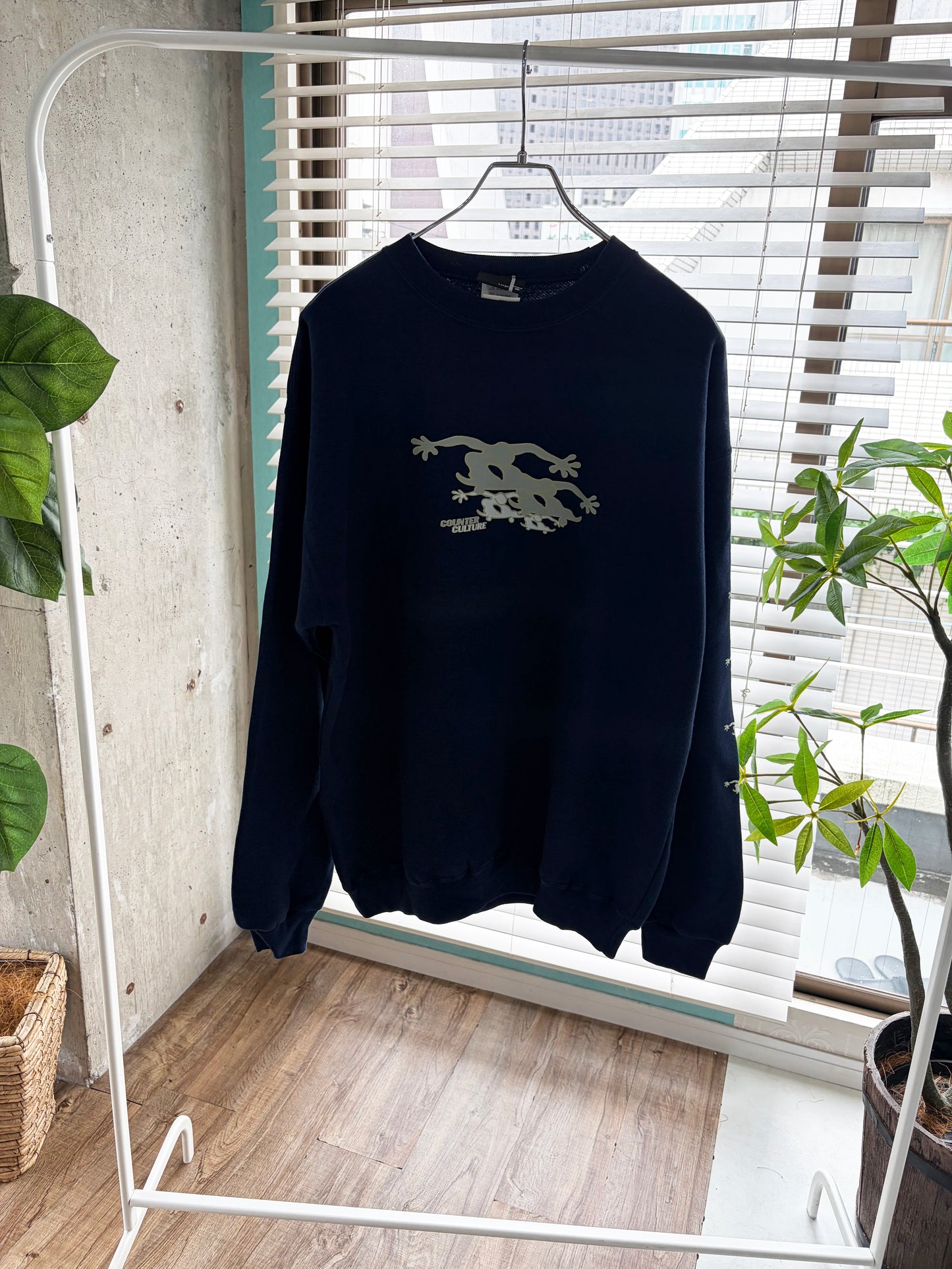 【Legend Surf Collection】Dead Stock onewash90's Counter Culture Sweat shirts Navy sizeL