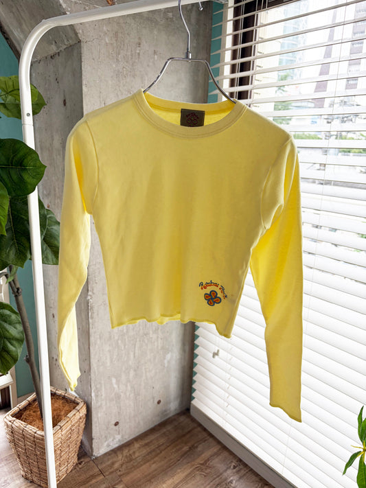 Dead Stock onewash Rainbow Rock Long Sleeve Top Yellow (onesize)