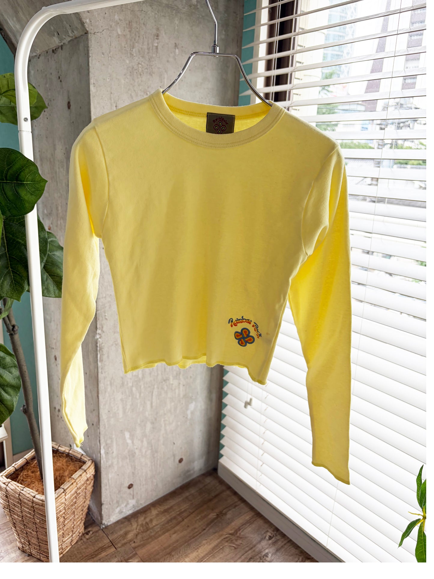 Dead Stock onewash Rainbow Rock Long Sleeve Top Yellow (onesize)
