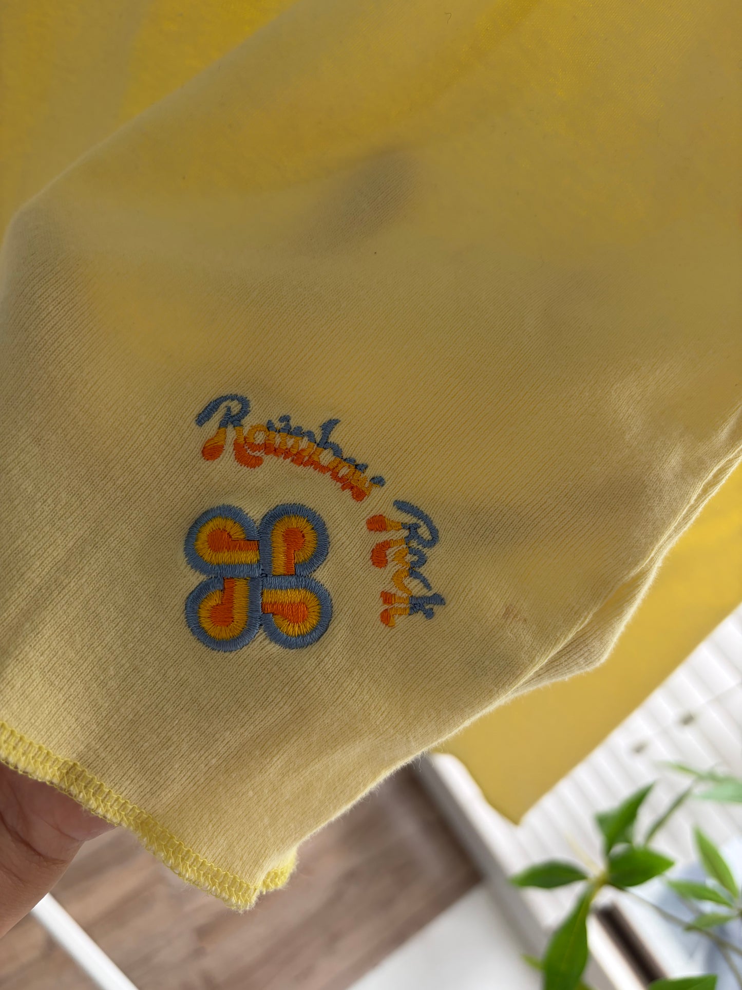 Dead Stock onewash Rainbow Rock Long Sleeve Top Yellow (onesize)