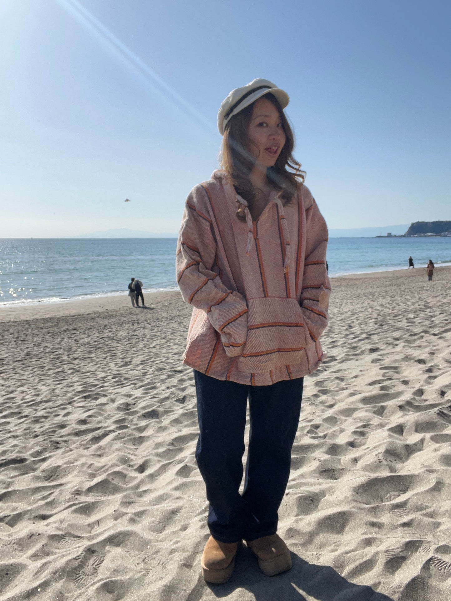 Centro Cobijero orange Baja Hoodie Mexican Parka (size XL)