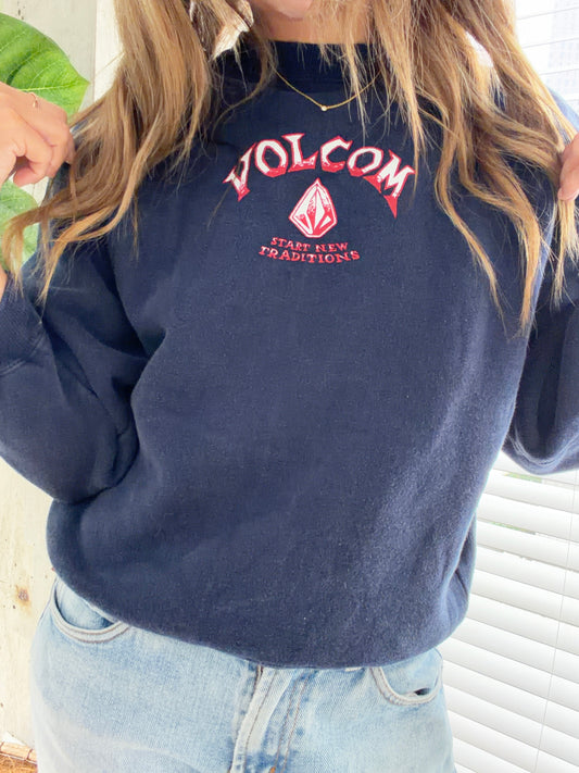 90's-00's Volcom sweat shirts Navy size L