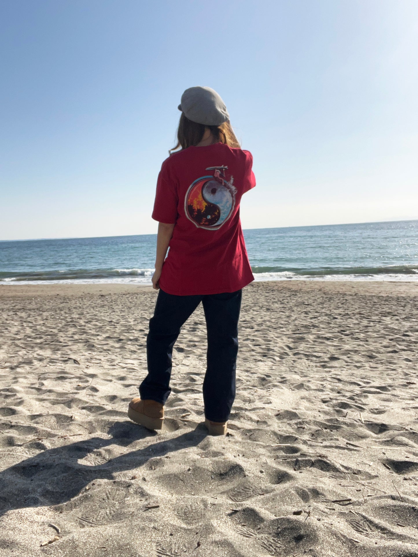 00's T&C Surf Hawaii Surfing Print Tee (men's L相当)