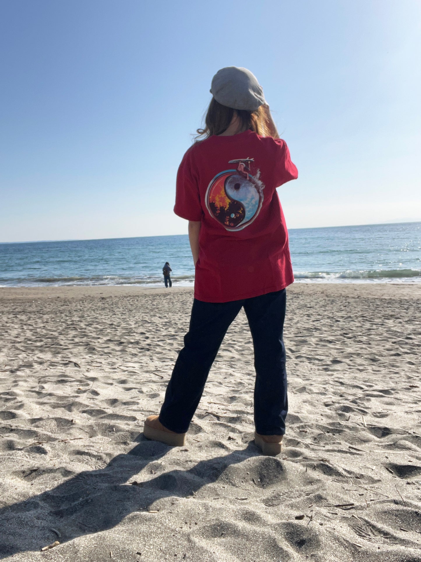 00's T&C Surf Hawaii Surfing Print Tee (men's L相当)