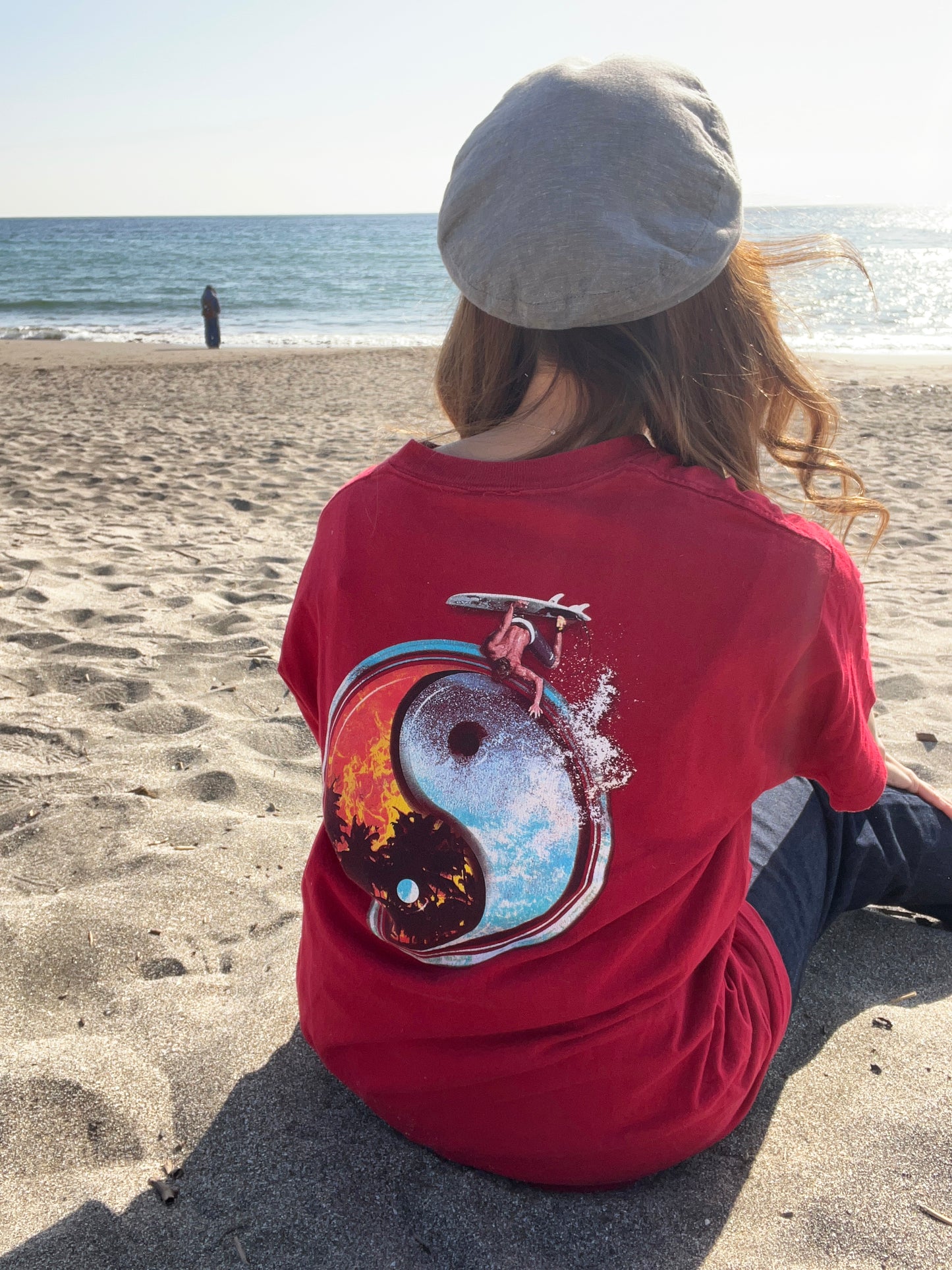 00's T&C Surf Hawaii Surfing Print Tee (men's L相当)