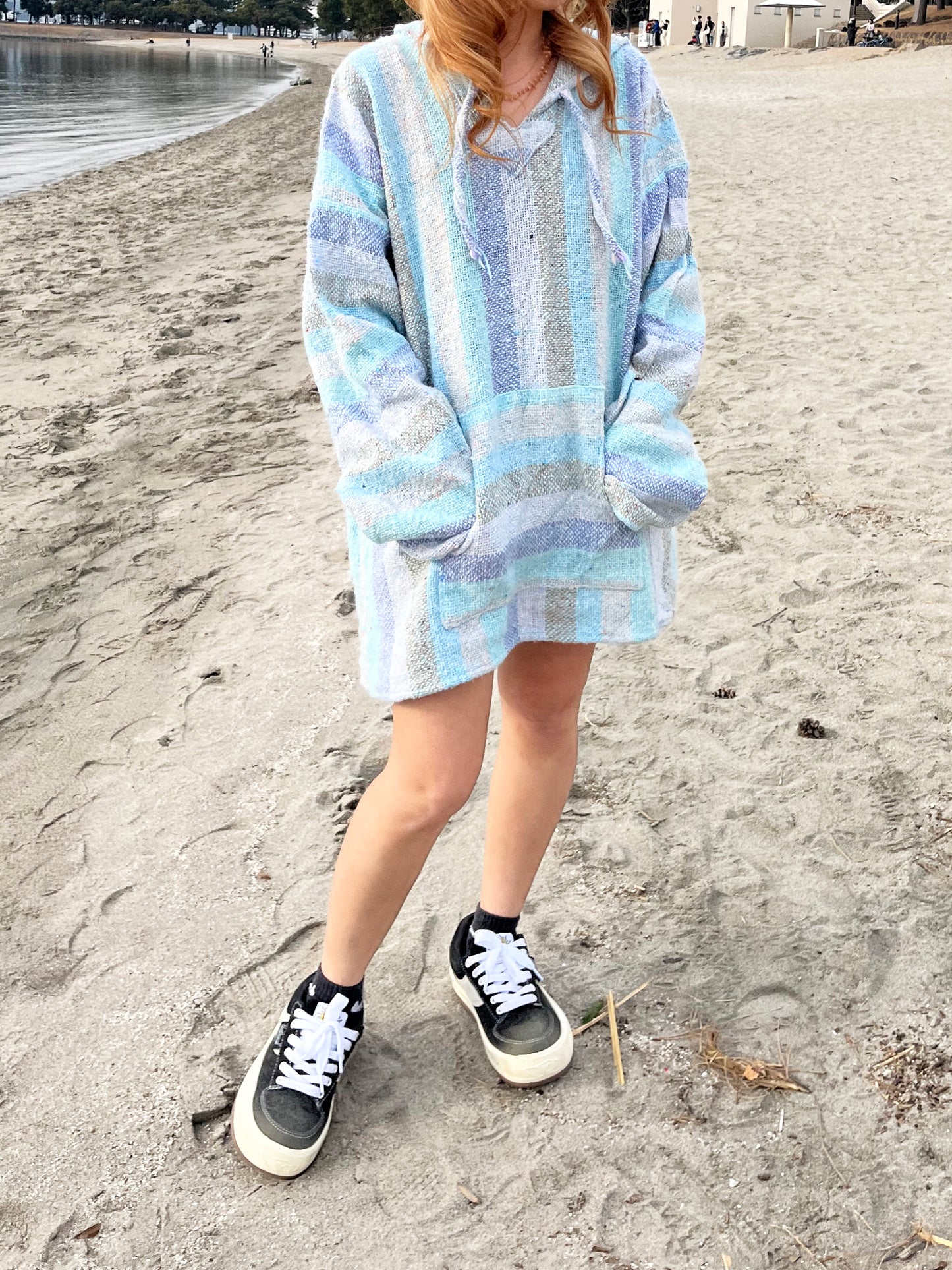 Pastel colors mexican parka Baja Hoodie  （size:XXL相当)