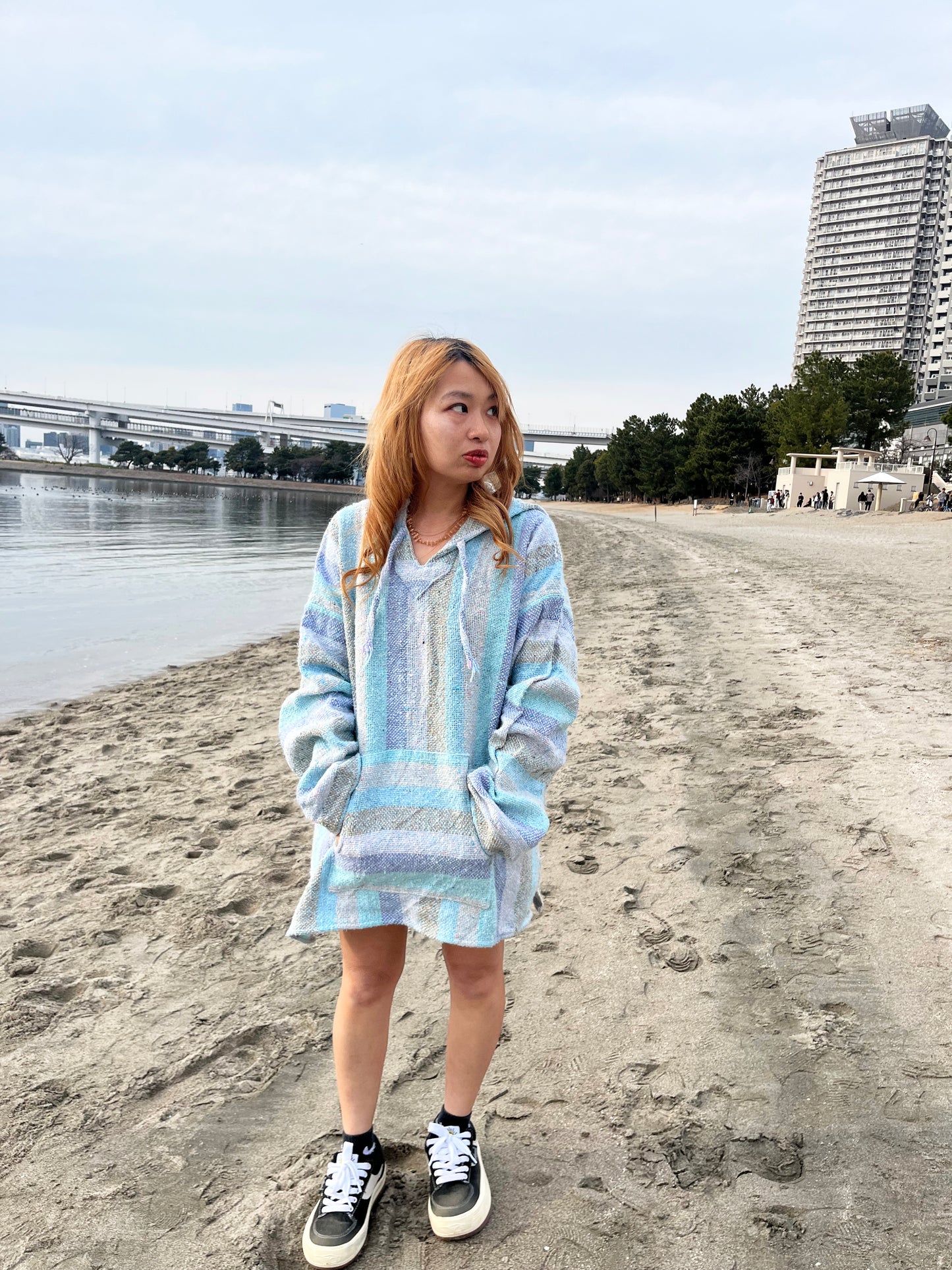 Pastel colors mexican parka Baja Hoodie  （size:XXL相当)