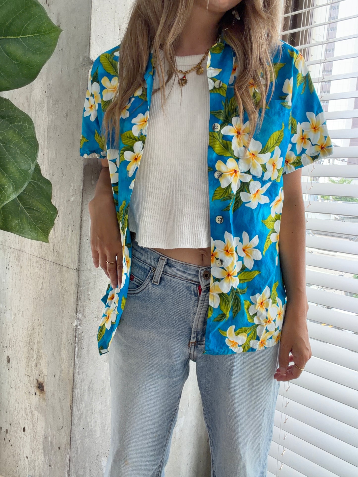 GO BARE FOOT Hawaiian Shirt Made in USA  Size XS