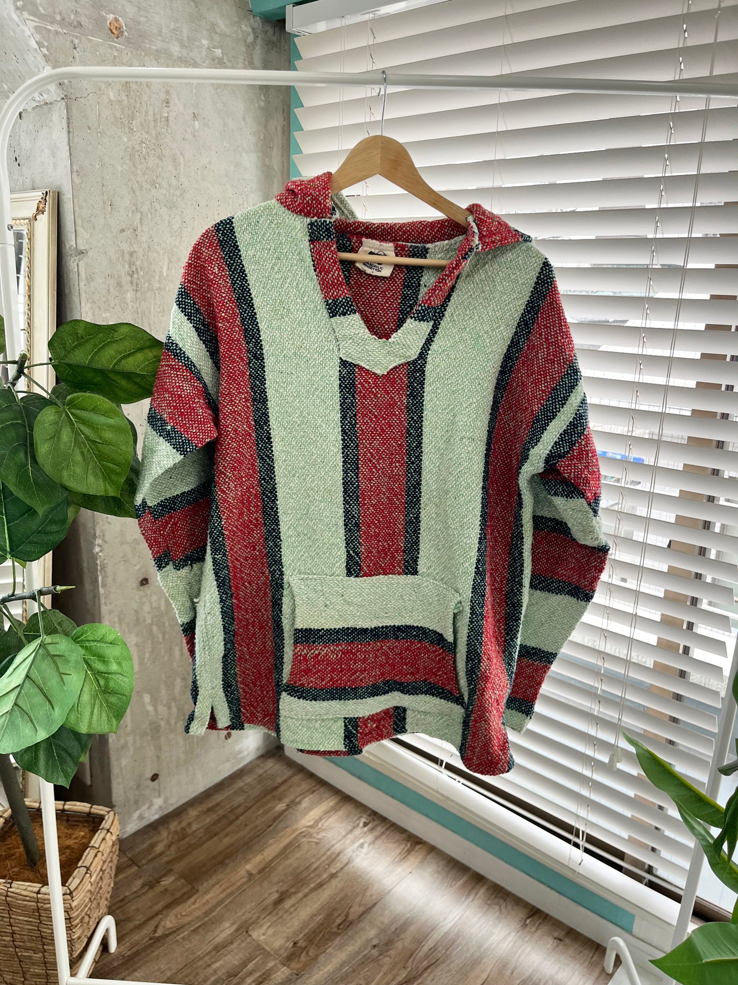 green pattern Baja Hoodie (size L)