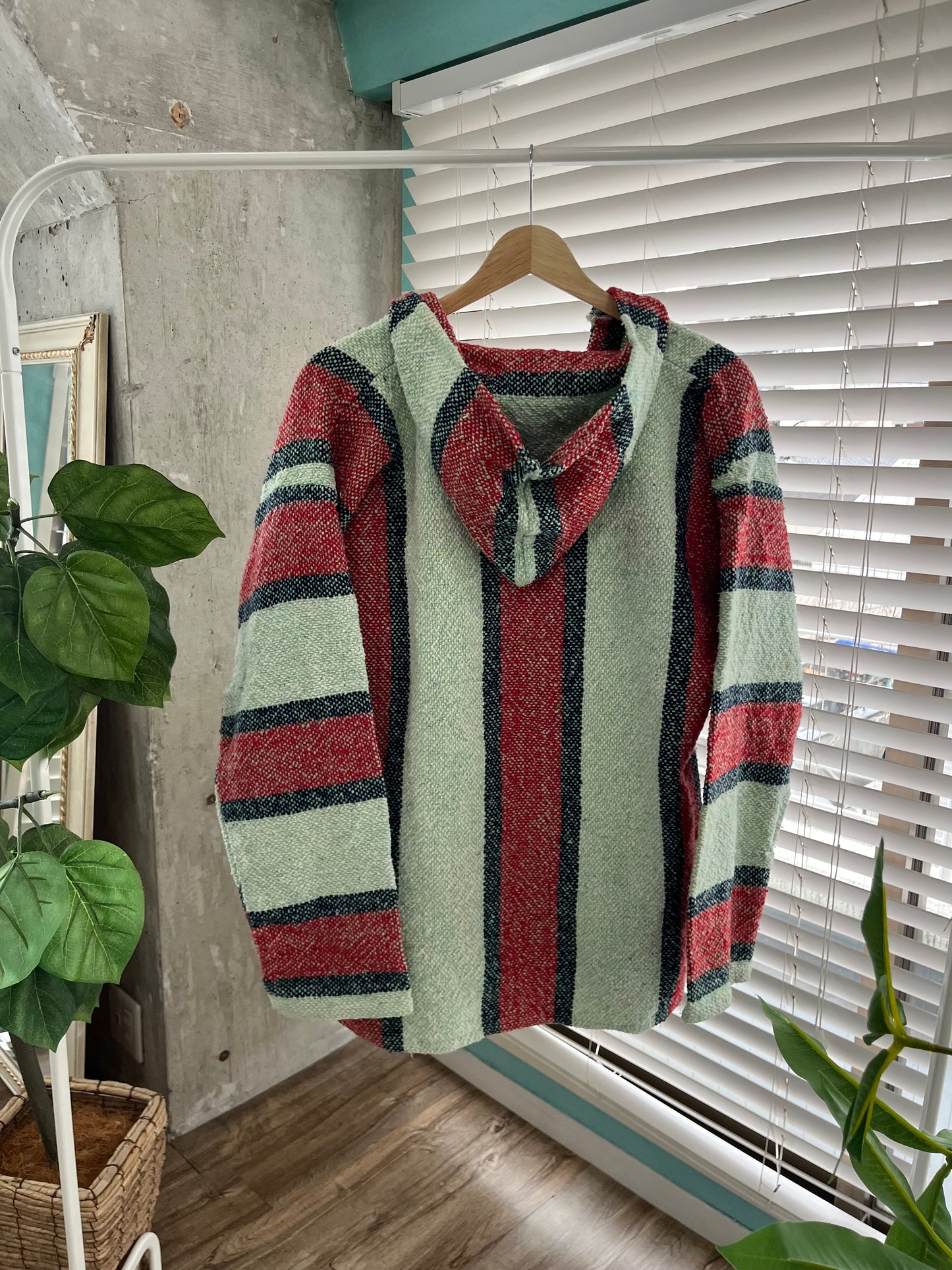 green pattern Baja Hoodie (size L)