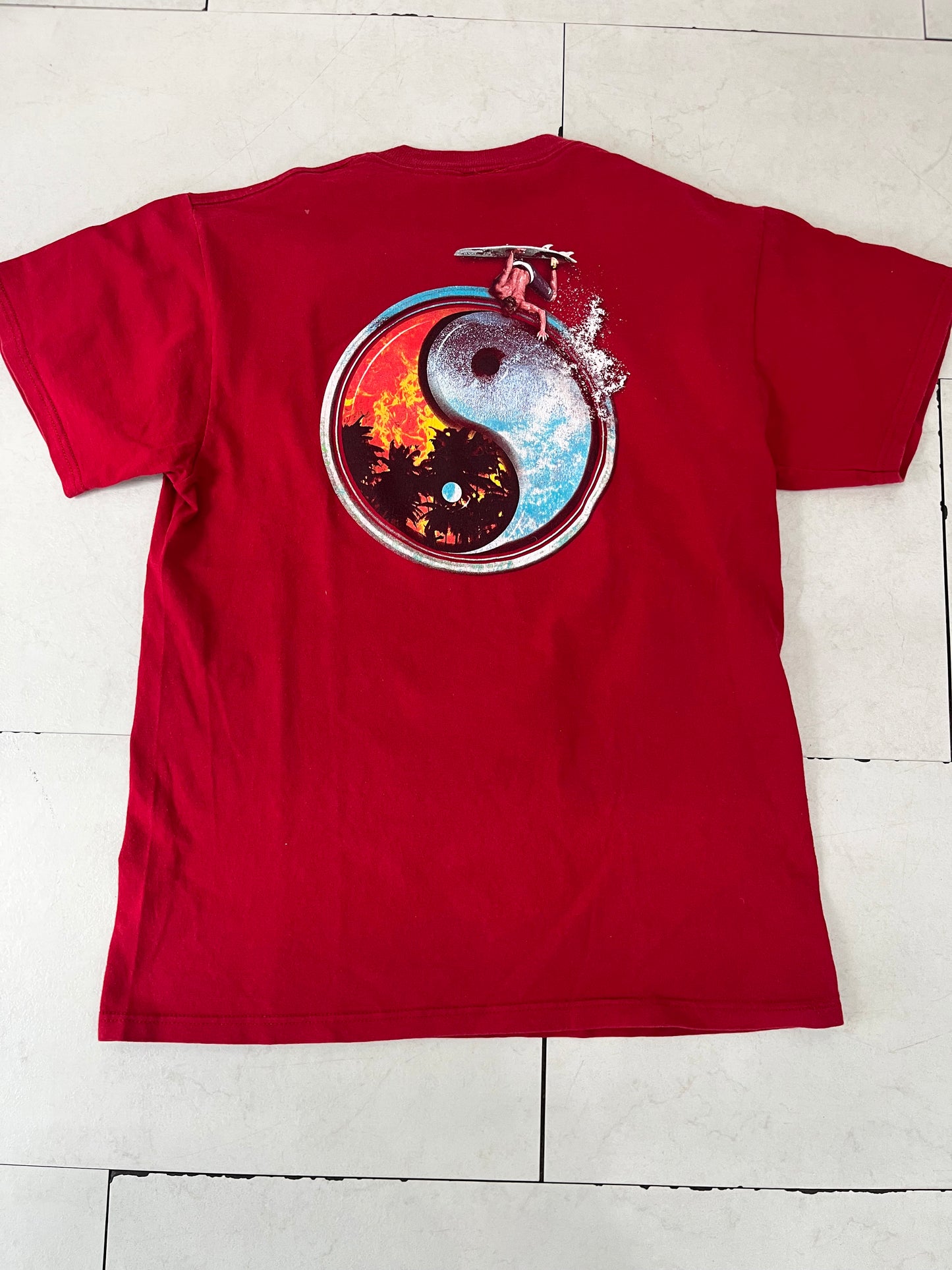 00's T&C Surf Hawaii Surfing Print Tee (men's L相当)