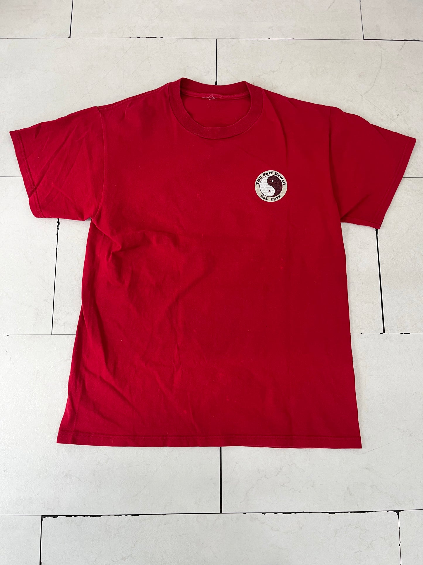 00's T&C Surf Hawaii Surfing Print Tee (men's L相当)