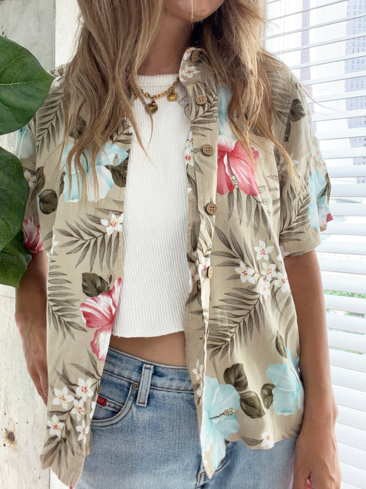 Bahana Beach Hawaiian shirt women's L