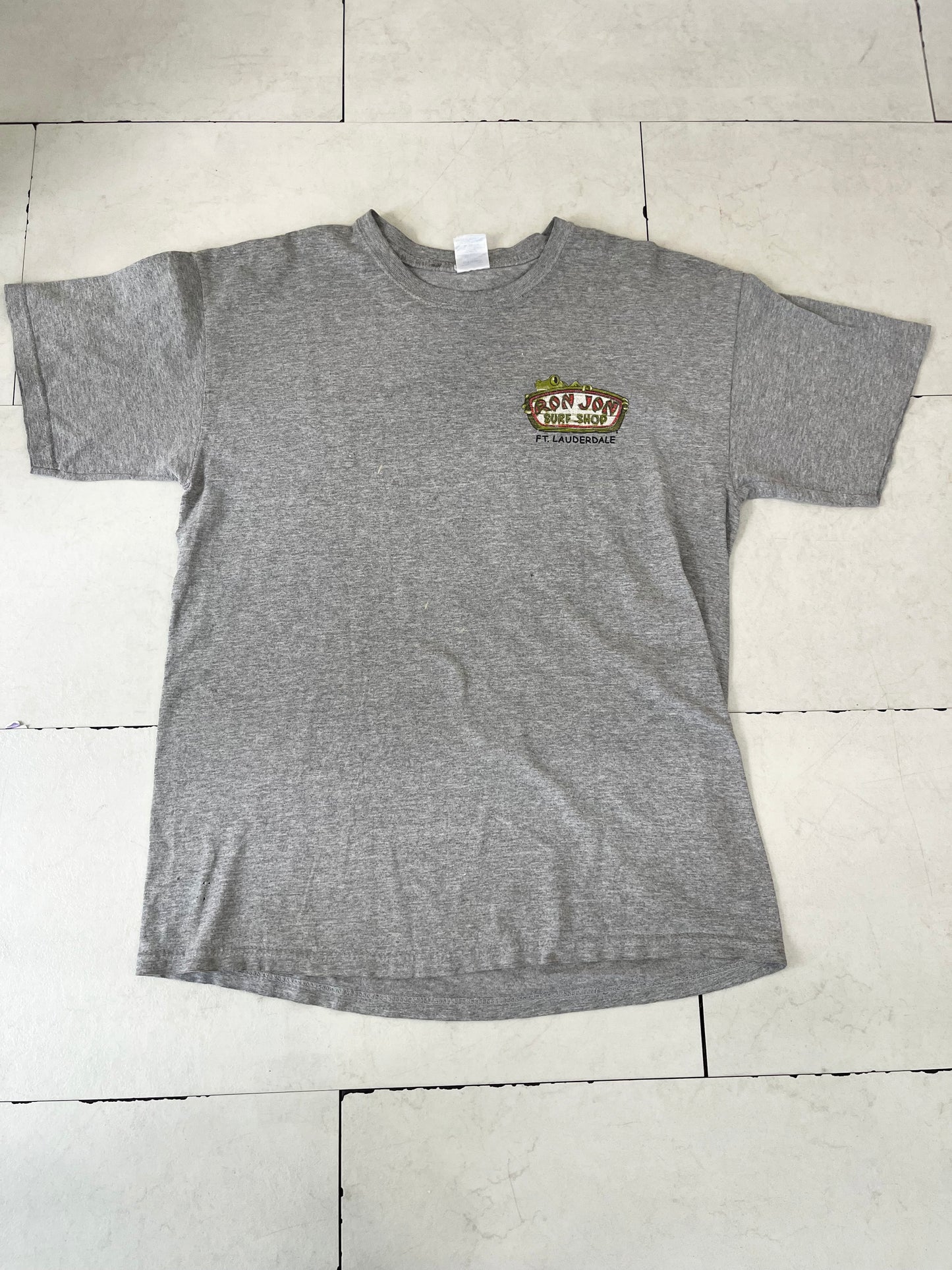 00's RONJON SURF SHOP Ft.LAVDER DALE Frog  T-shirt (men's L)