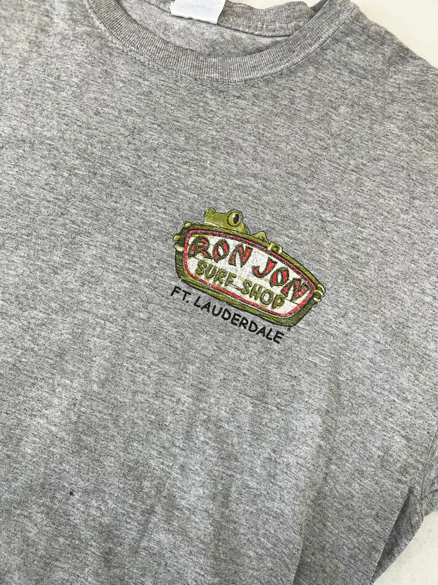 00's RONJON SURF SHOP Ft.LAVDER DALE Frog  T-shirt (men's L)