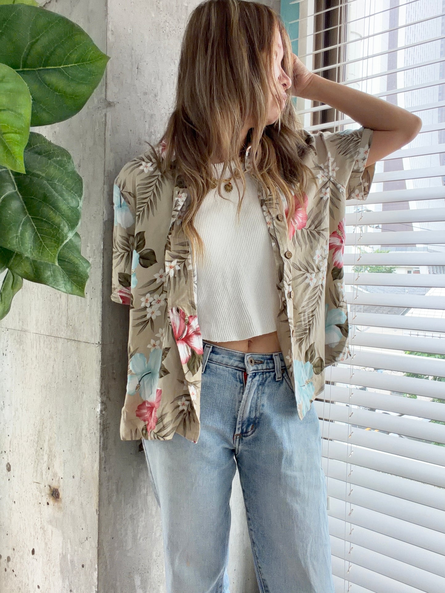 Bahana Beach Hawaiian shirt women's L