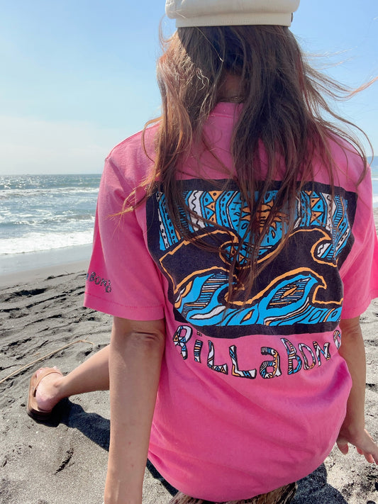 【Billabong】90's billabong 1990 Pink T-shirt(men's M)