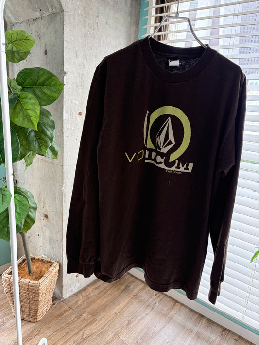 Early 2000's VOLCOM Flont Logo Long Sleeve Tee size M