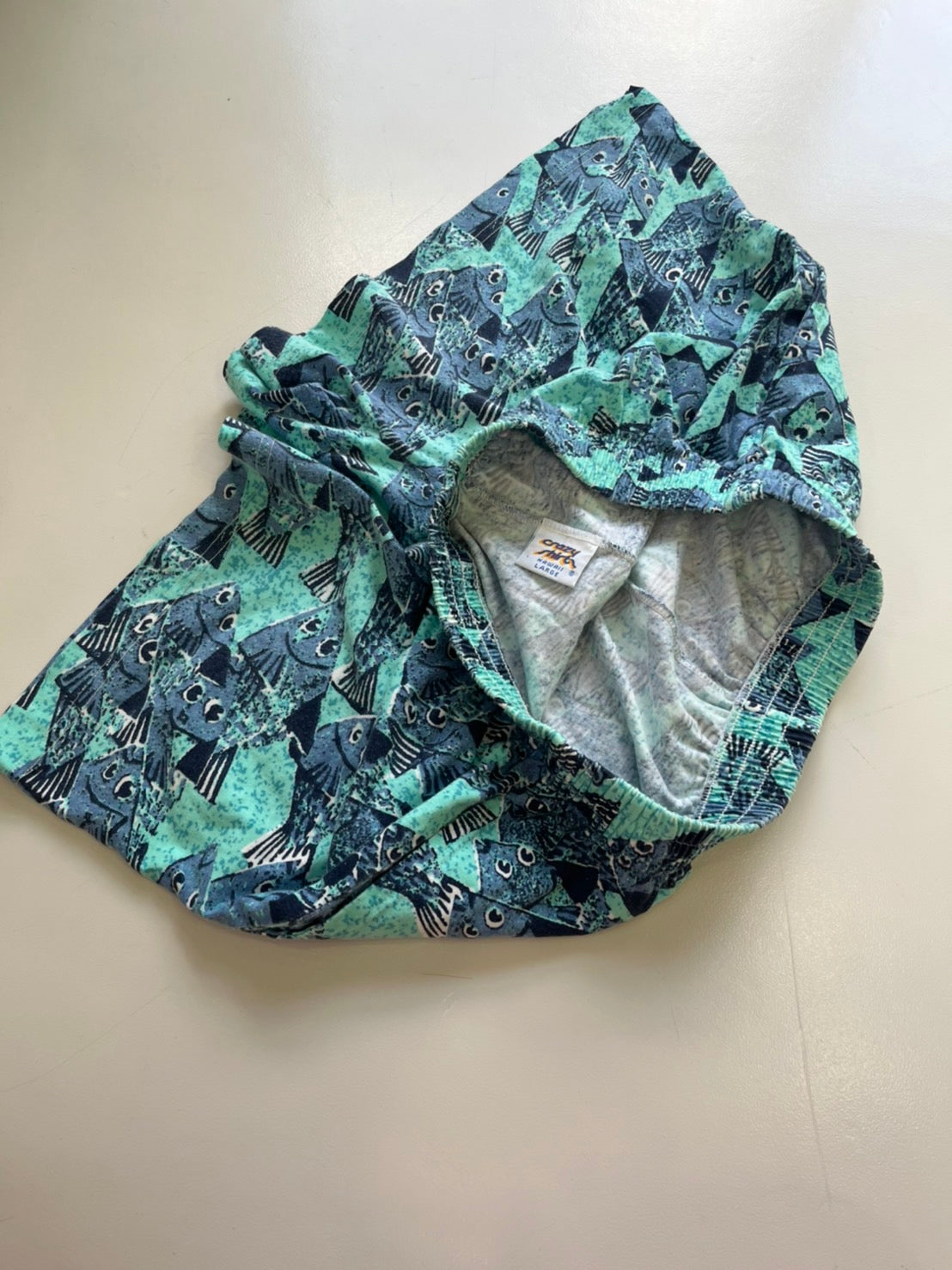 【crazy shirts 】90's vintage  cotton beach shorts  水着 ショートパンツ ビーチショーツ (men's L）
