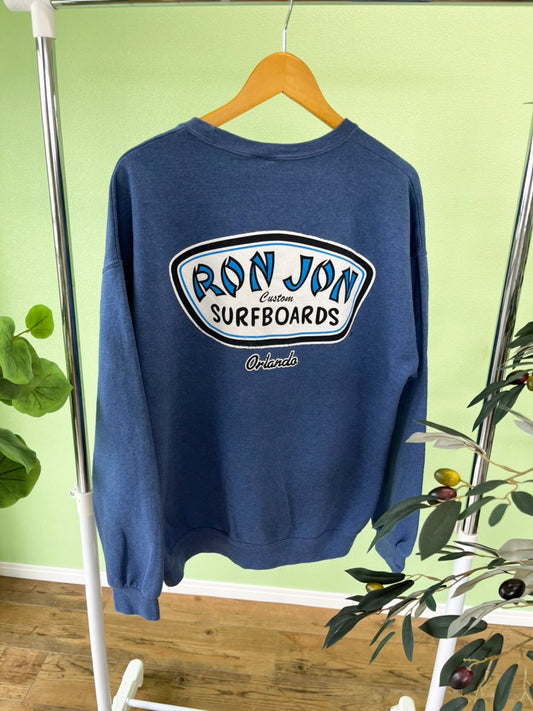 【RON JON 】00's RONJON SURF SHOP  Orlanda Logo sweat shirts (men's XL)