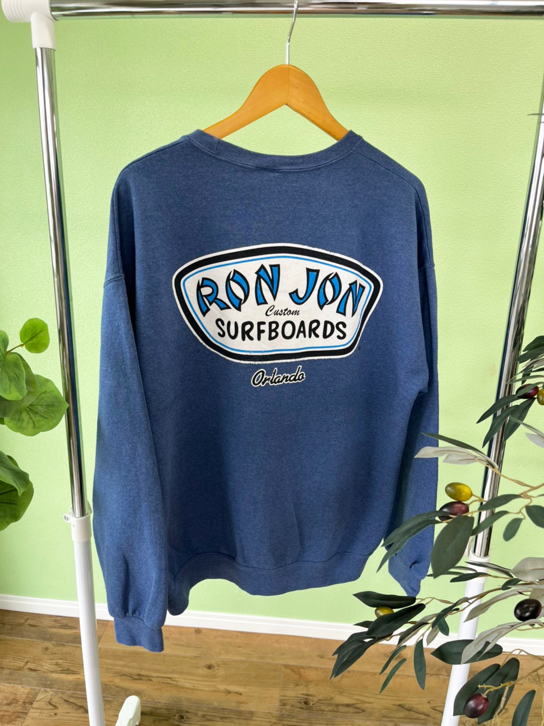 【RON JON 】00's RONJON SURF SHOP  Orlanda Logo sweat shirts (men's XL)