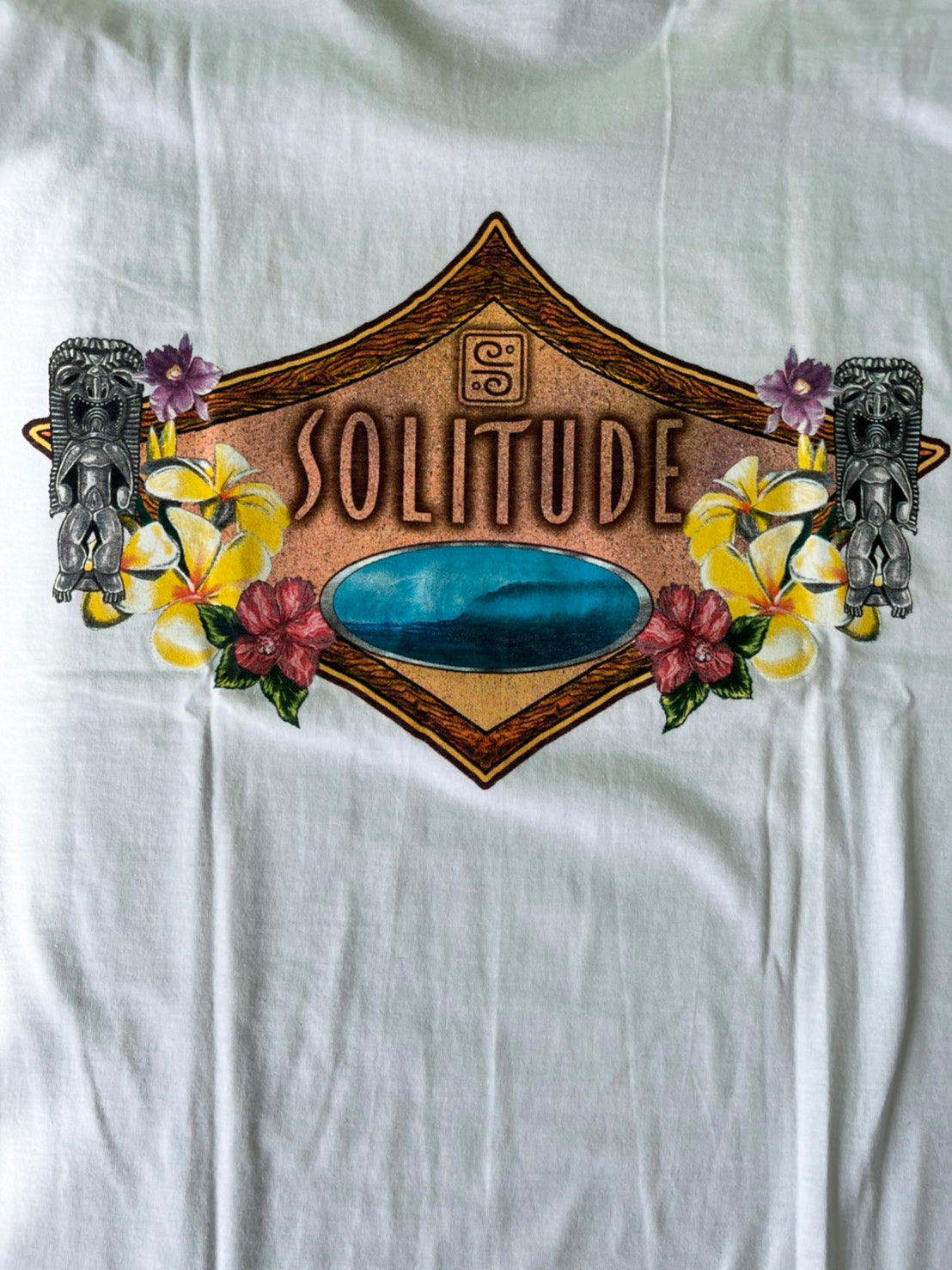 Solitude】00's Y2K surf Hibiscus Art T-shirt Shaun Tomson （men's 