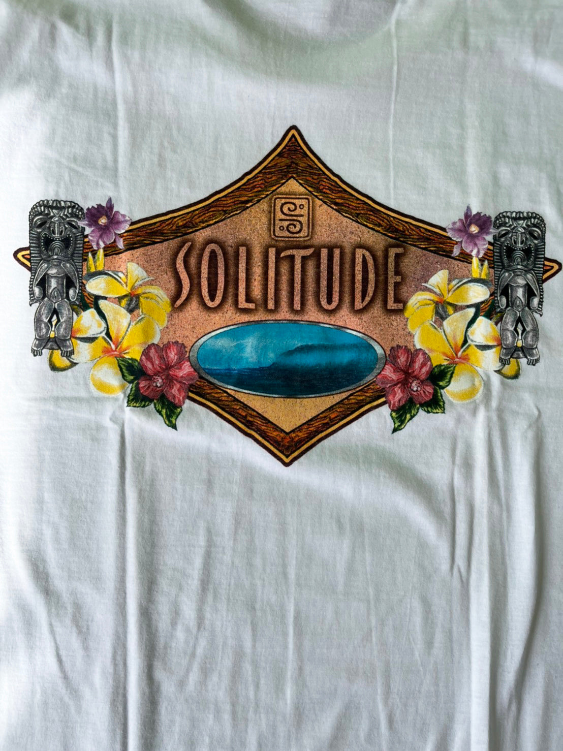 【Solitude】00's Y2K surf Hibiscus Art T-shirt Shaun Tomson （men's L)