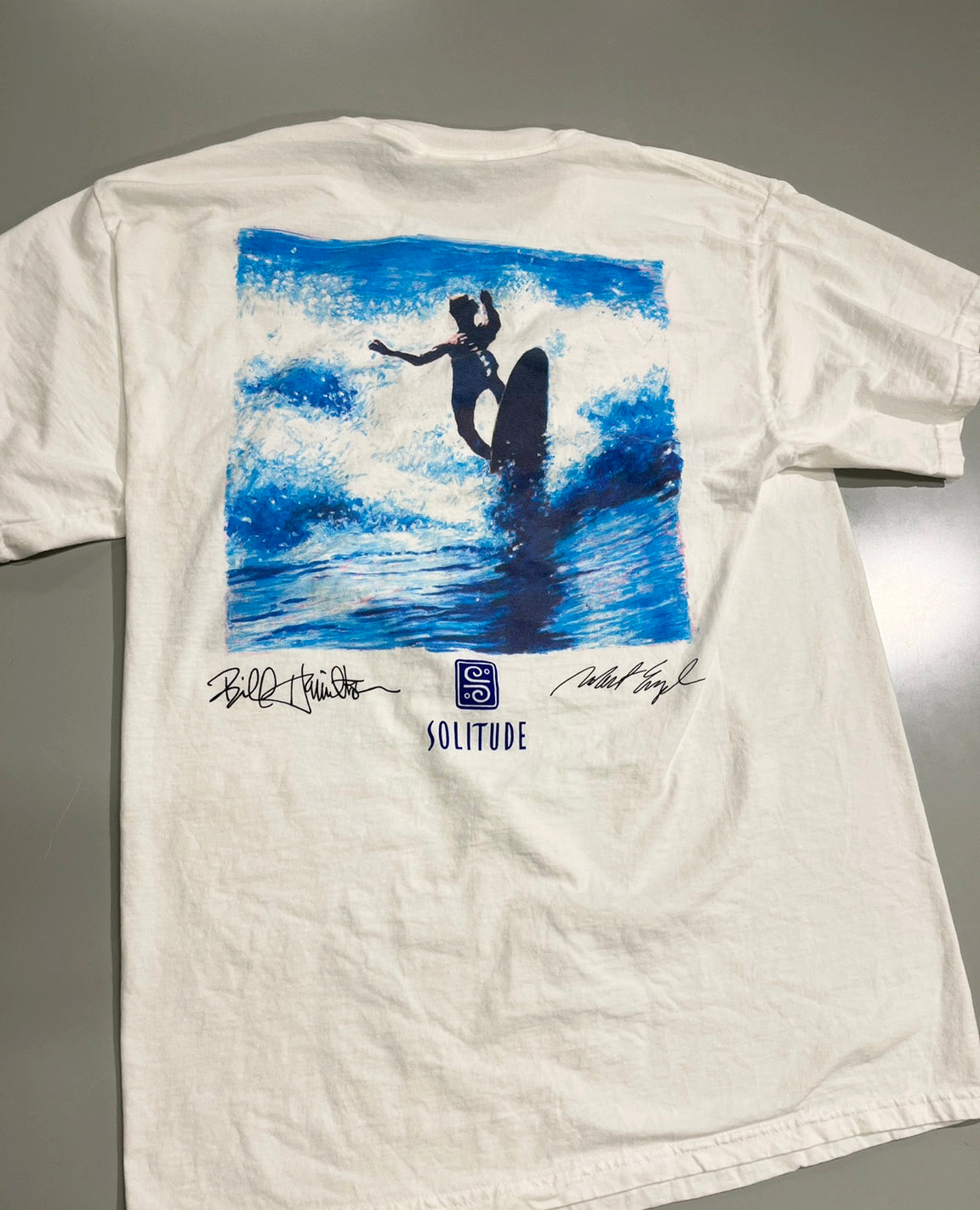 【Solitude】00's Y2K surf the waterman series  Bill Hamilton T-shirt （men's L)
