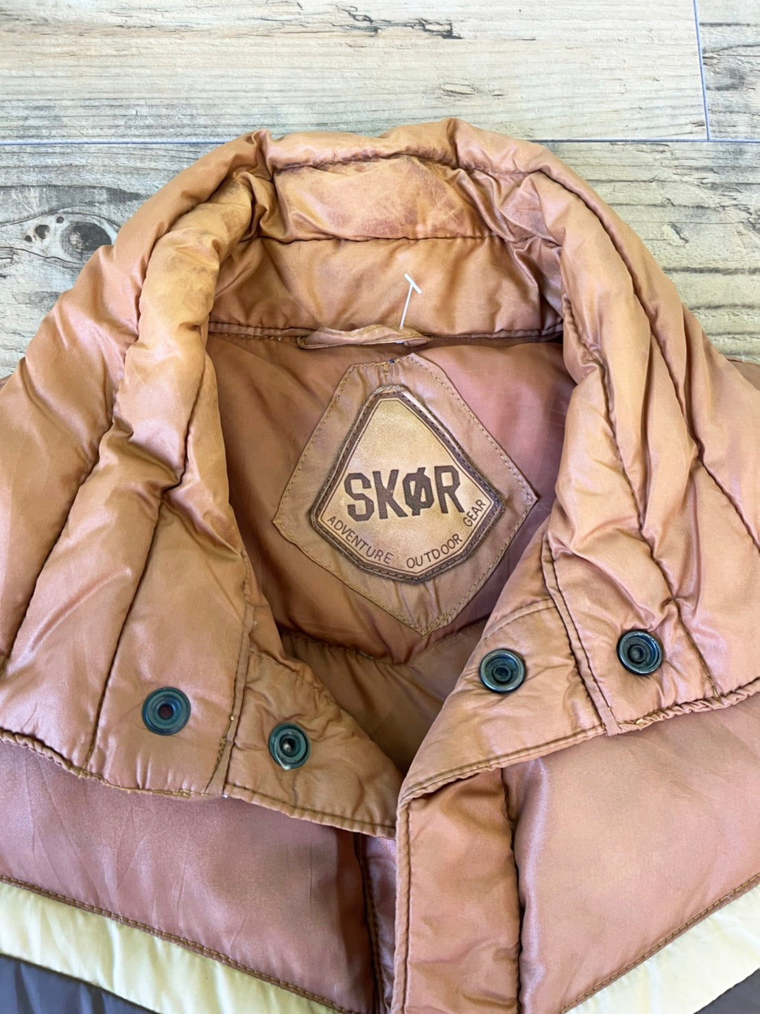 【vintage】SKOR Ourdoor Down jacket キャメル ダウン ジャケット (men's M)