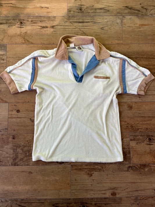 【Kennington】70s vintage Kennington California Pile Polo shirts   (men's M)