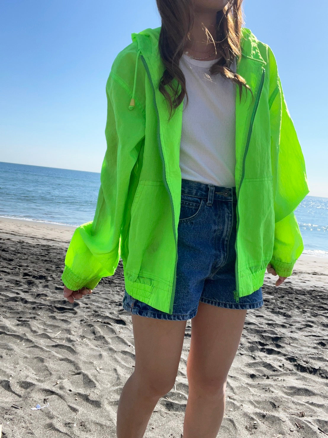 【BODY GLOVE 】80s  BODY GLOVE Nylon Jacket  Neon color (FREE SIZE)