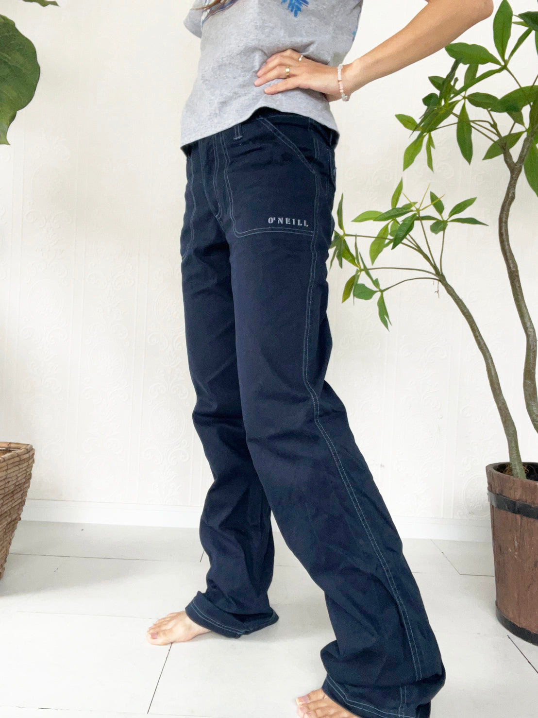 【O'neill】 00's O'neill Y2K surf cotton pants NAVY (size 3 ※women's L相当なのですが実際はMぐらいに感じます)