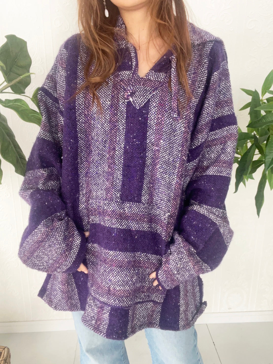 purple stripe mexican parka Baja Hoodie メキシカン パーカー バハ