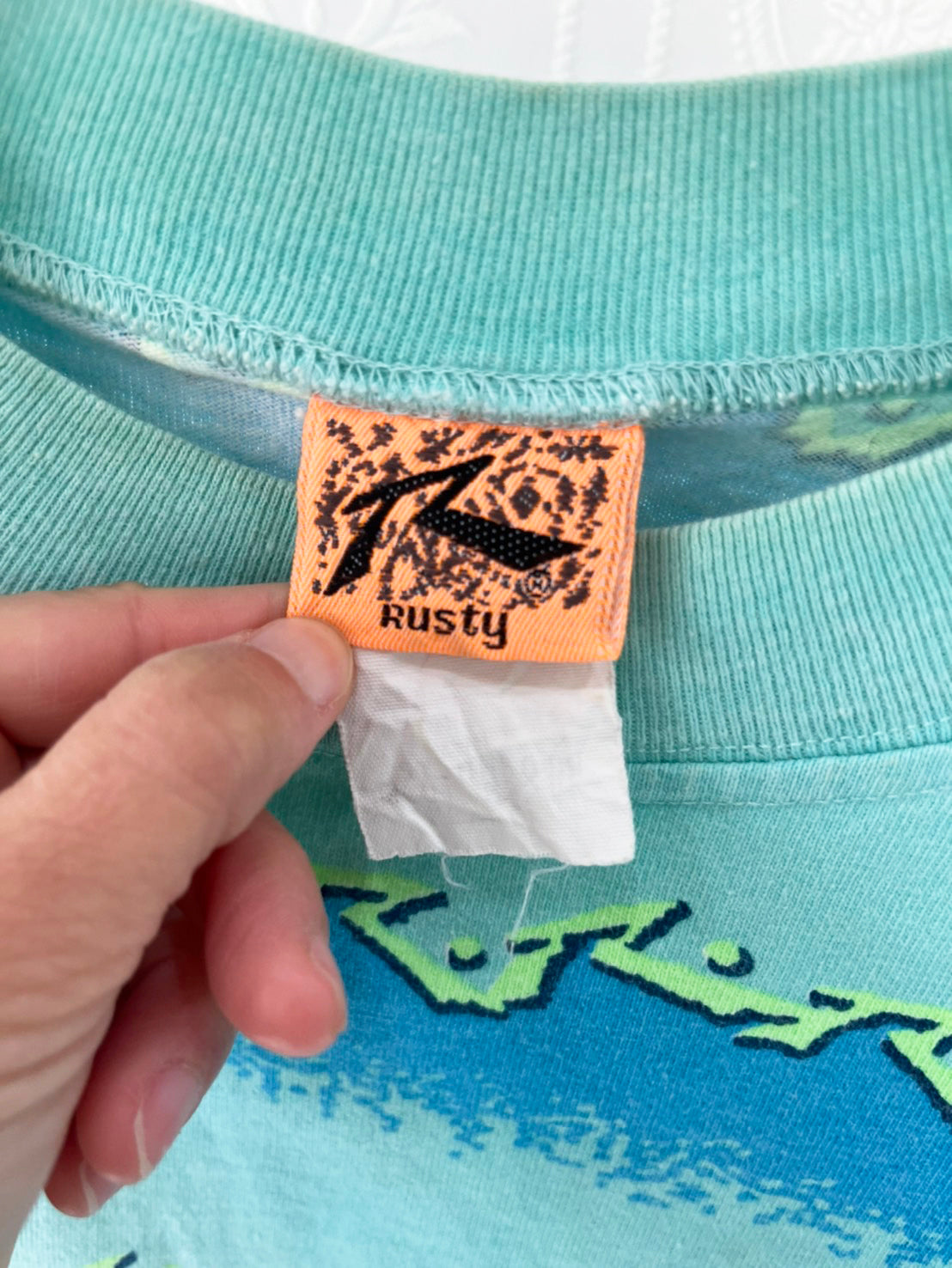 【Rusty】90's Rusty Surf T-shirt made in USA (men's XL相当)