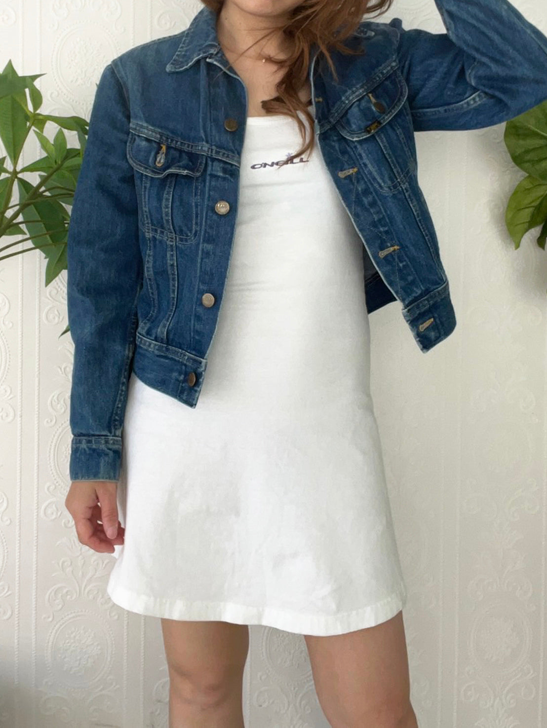 【O'Neill】 90's O'Neill Cotton mini Dress Made in USA white (size S）
