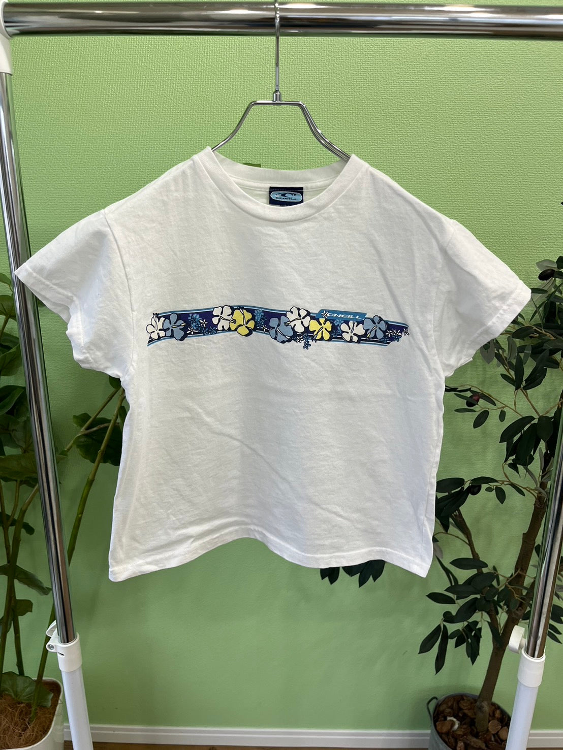 【O'NEILL 】90's O'NEILL Flower white T-shirt (women's M)