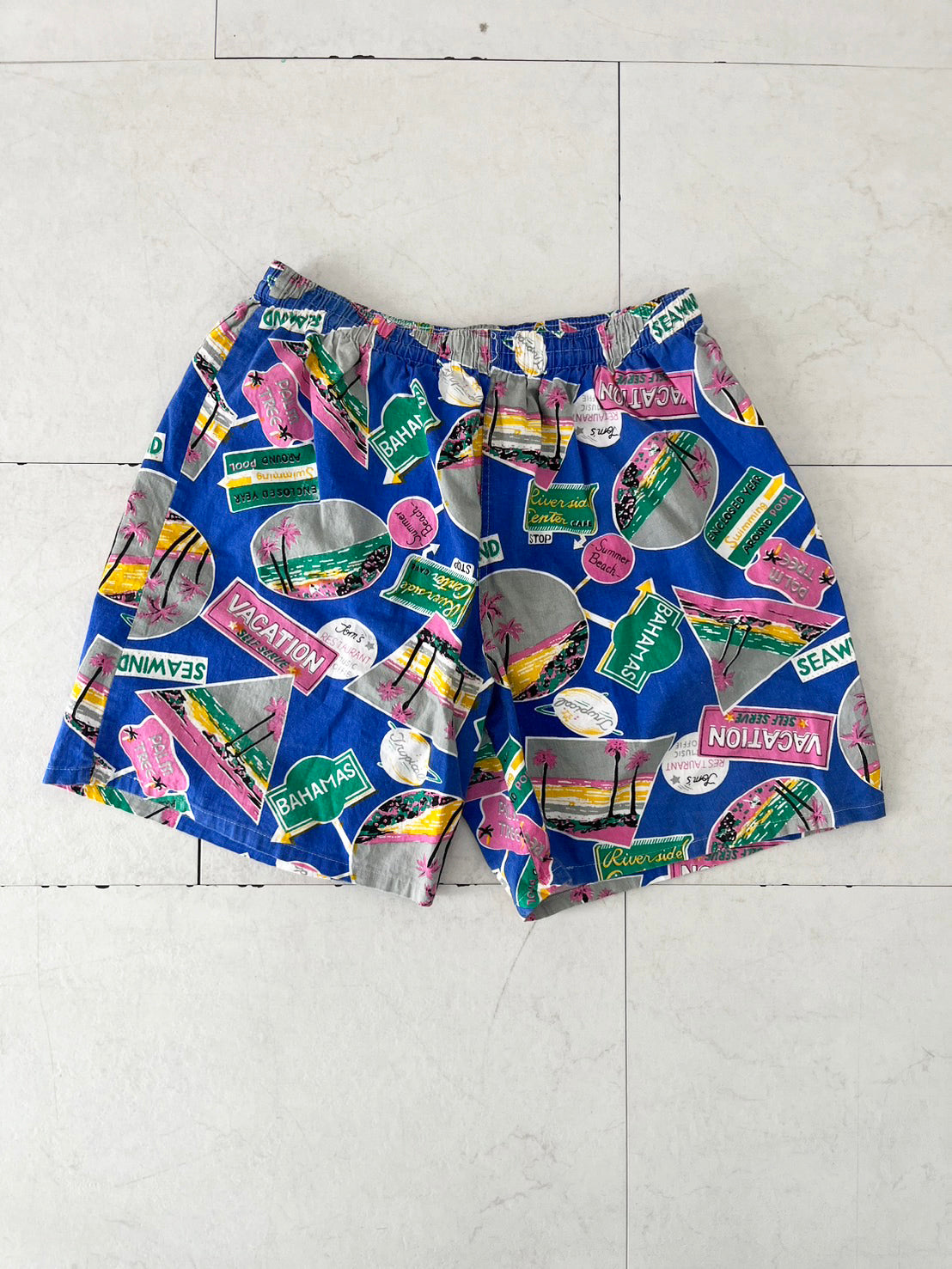 80's vintage VACATION summer beach beach shorts 水着 サーフパンツ ビーチショーツ (women's L）