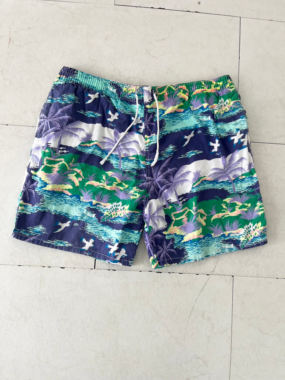 【Euro vintage】Cote d' Amour beach shorts 水着 サーフパンツ ビーチショーツ (men's L-XL向け）
