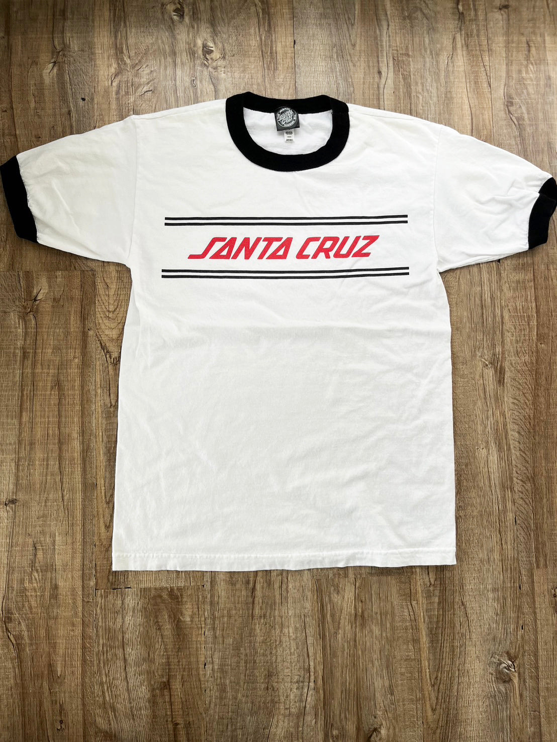 【USED】00's SANTA CRUZ ringer T-shirt (men's M)