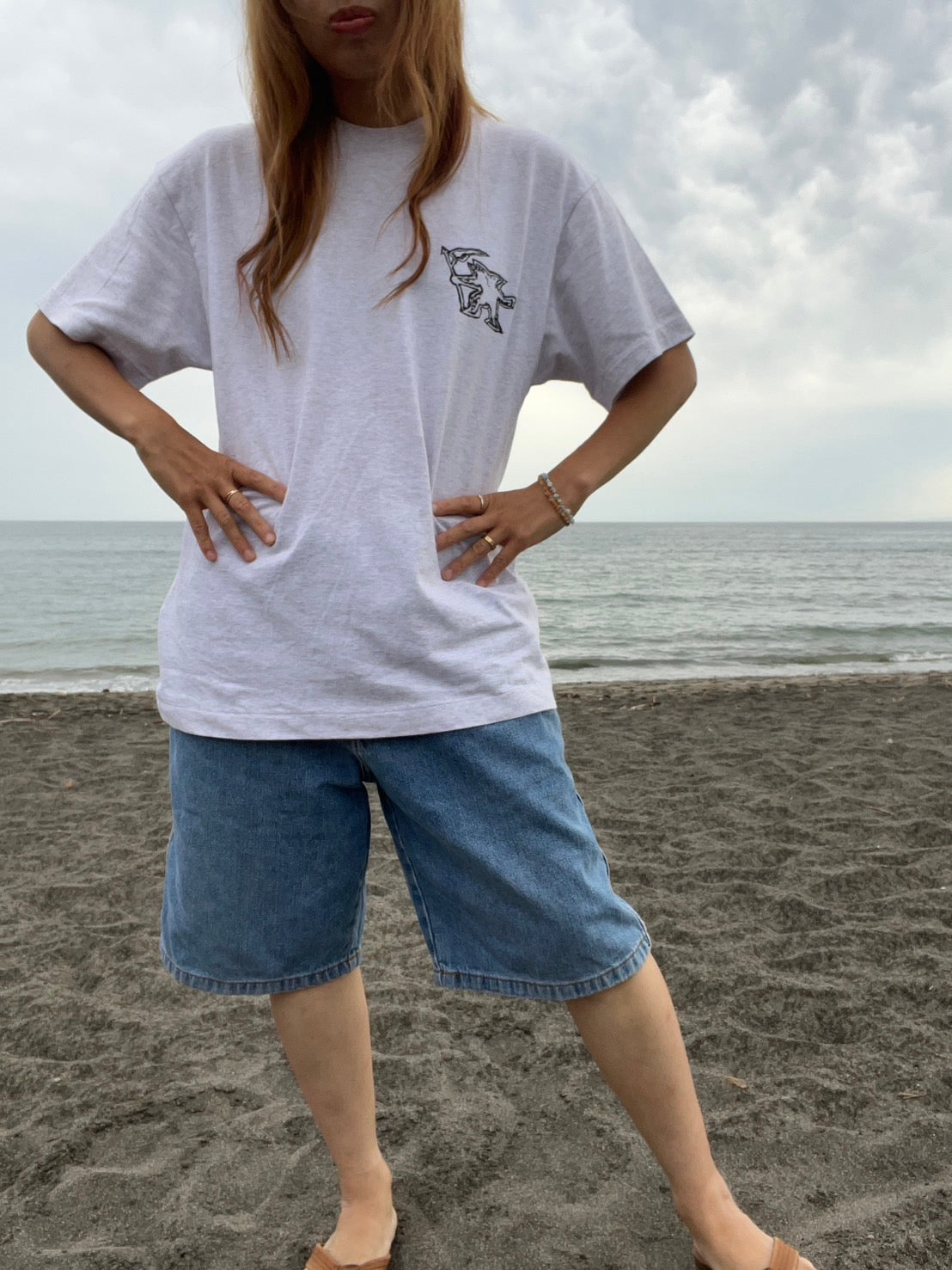 【GOTCHA】90's GOTCHA BIG LOGO Surf T-shirts (men's L)