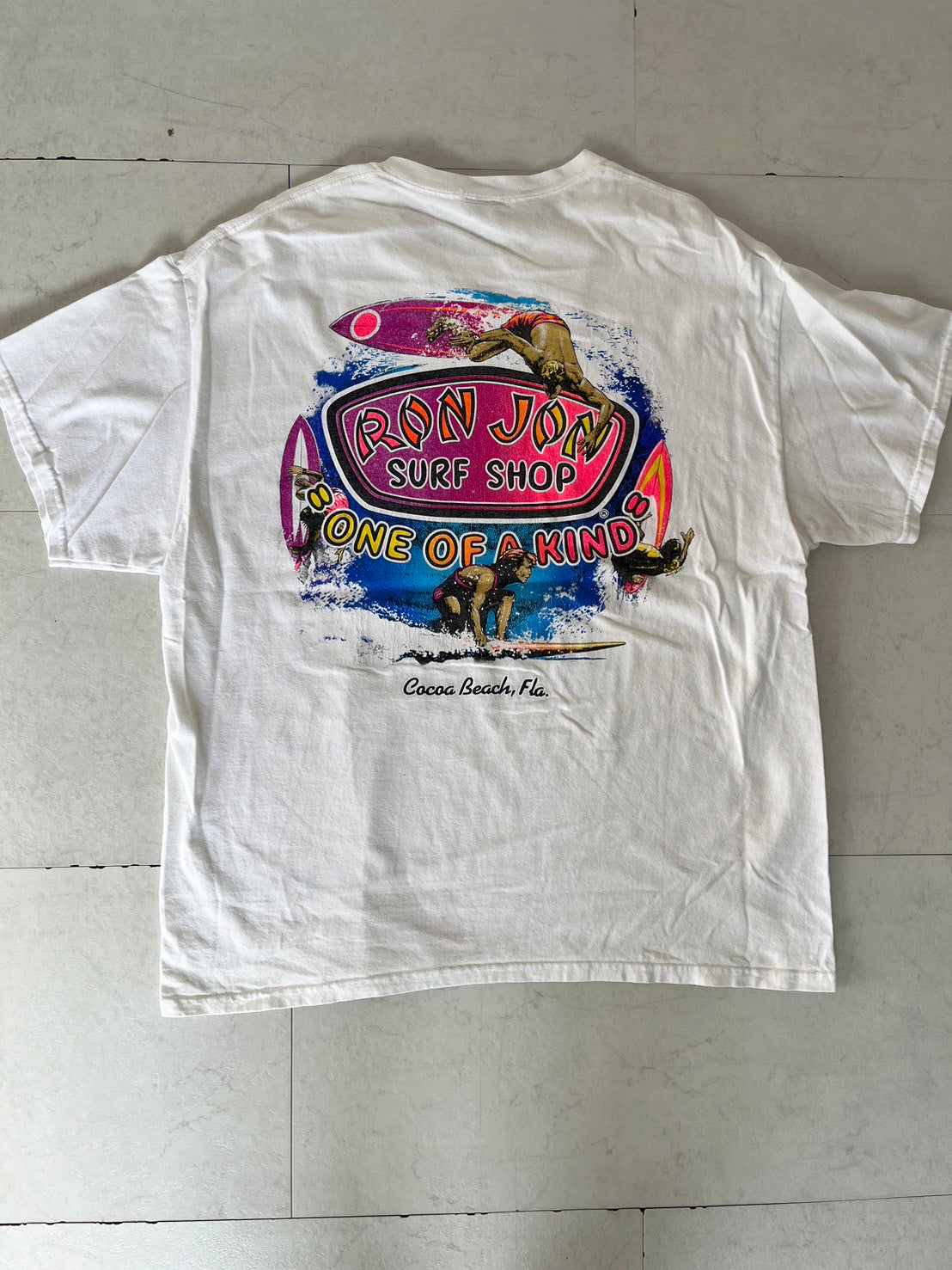 【Ronjon surf shop】00's SURF SKATE T-shirts white (men's XL相当)