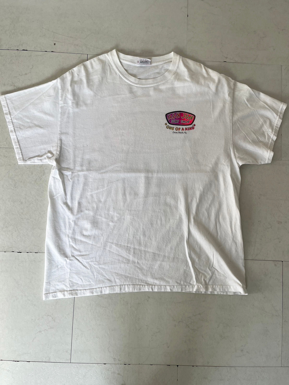 【Ronjon surf shop】00's SURF SKATE T-shirts white (men's XL相当)