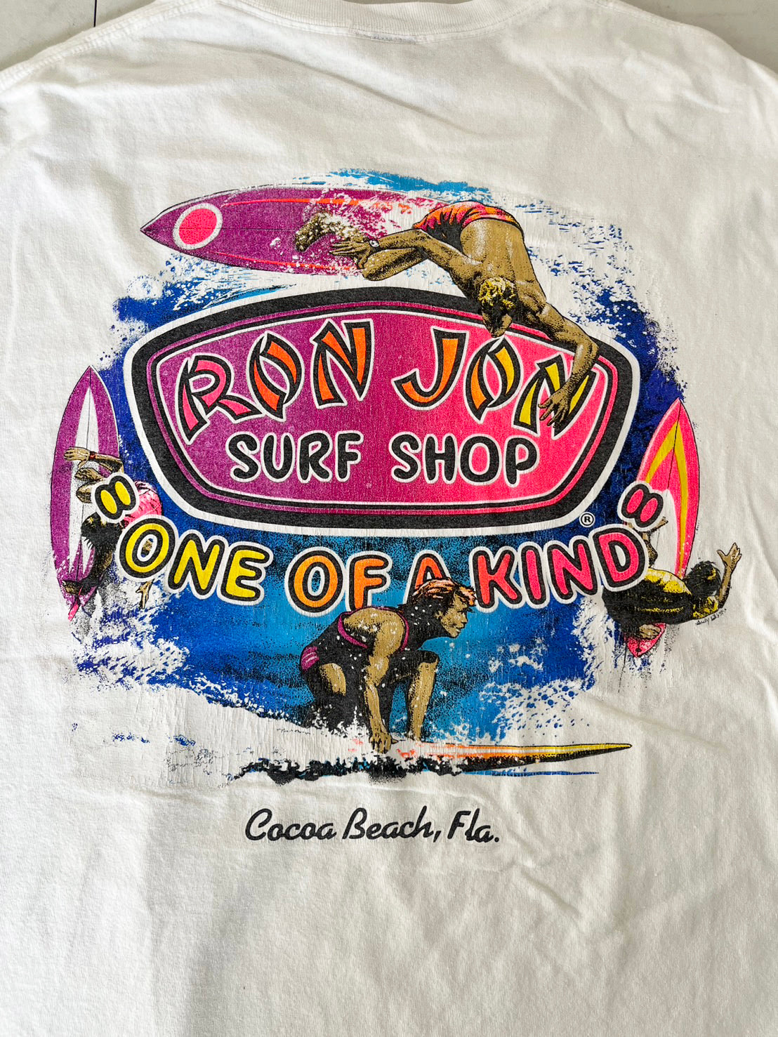 【Ronjon surf shop】00's SURF SKATE T-shirts white (men's XL相当)