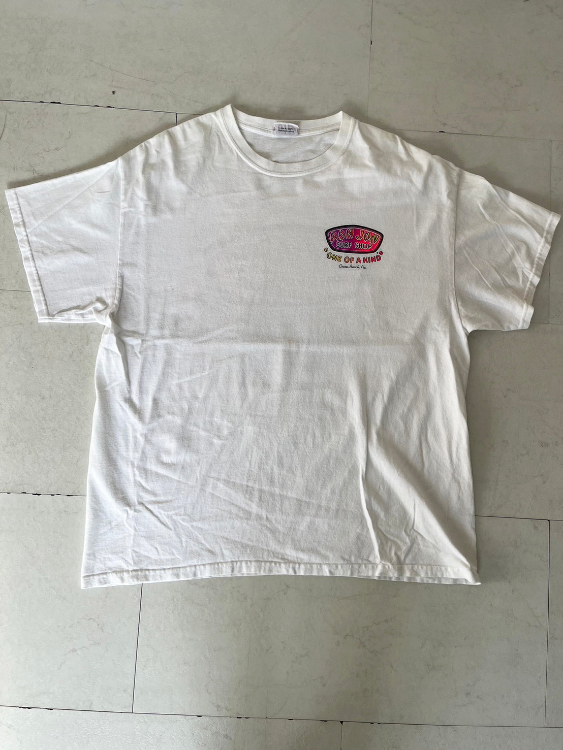 【Ronjon surf shop】00's SURF SKATE T-shirts white (men's XL相当)