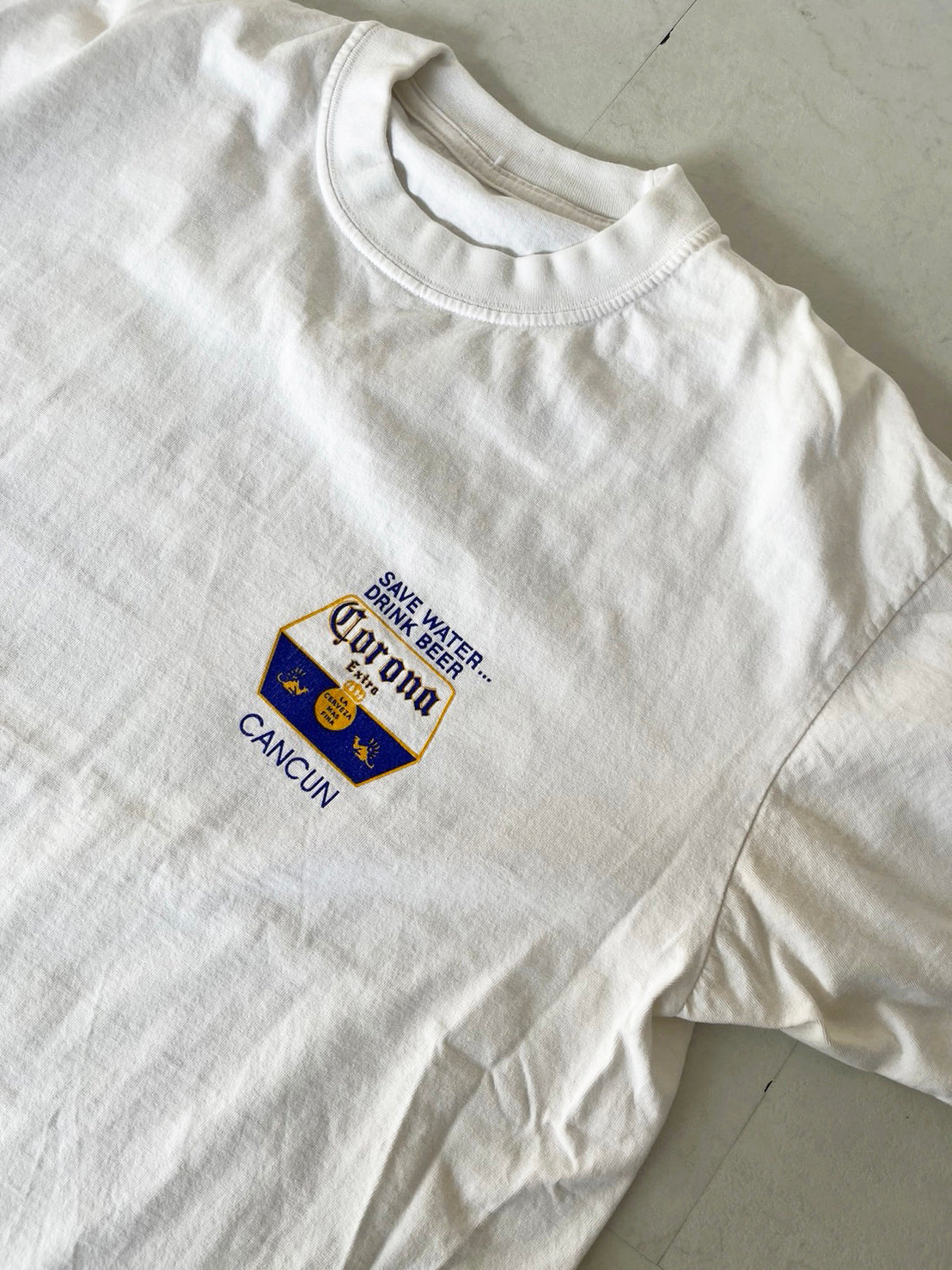 【Corona Beach Club】00's Corona Beach Club Drink Beer Cancun T-shirts (men's XL相当)